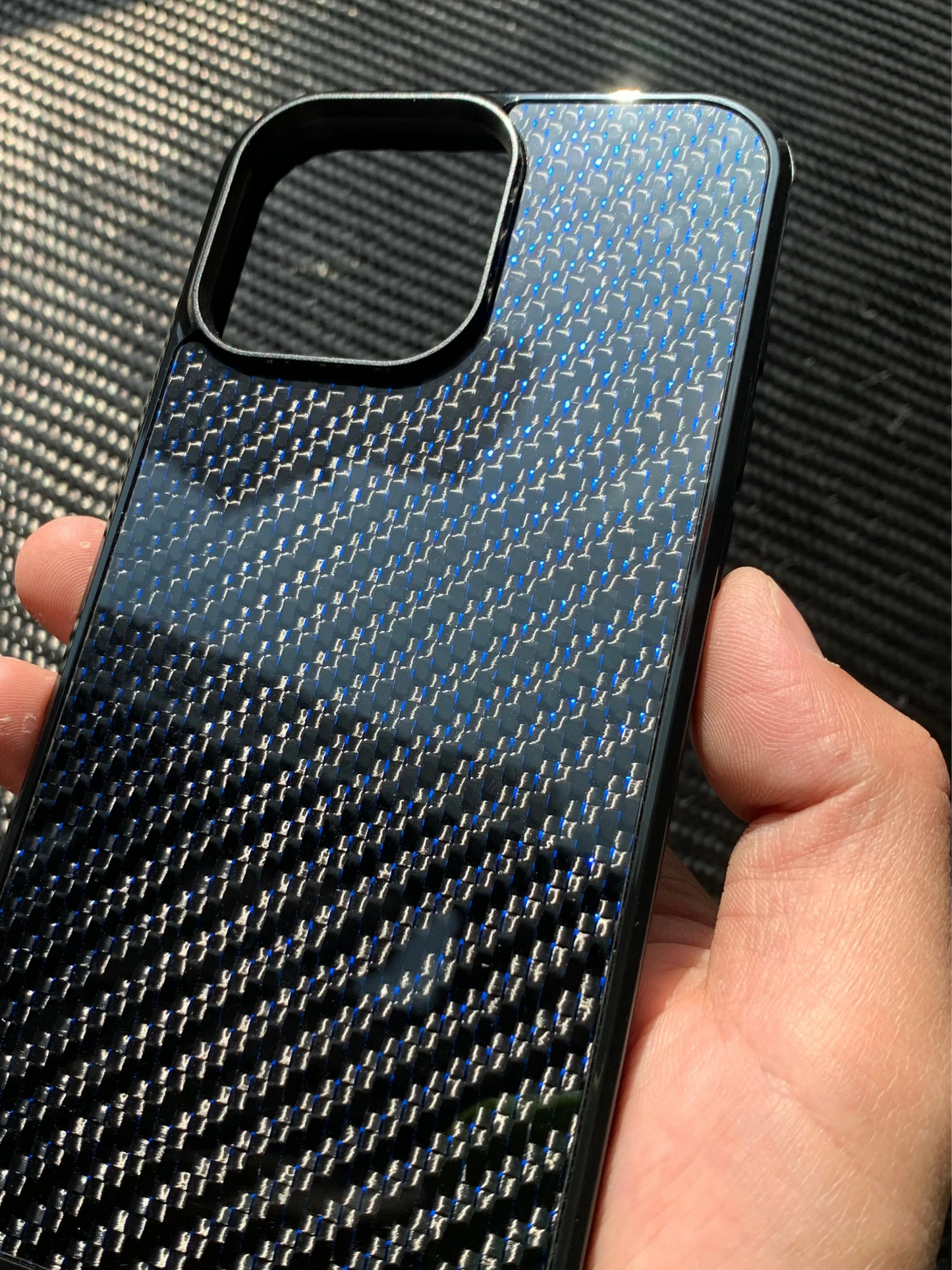 Magnetic Real Blue Color Woven Carbon Fiber Case for Iphone 16 15 14 13 12 11 Pro Max Anti-Drop Full Coverage with Magsafe